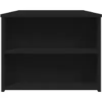 vidaXL Table basse noire 102x55x42 cm Bois composite