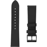 FIXED AEgte laederrem til Smartwatch Universal 22 mm Sort (22 mm, Véritable cuir de vache), Sangles de montre, Noir