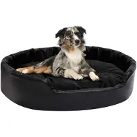 vidaXL Lit pour chien noir 90x79x20 cm peluche et similicuir