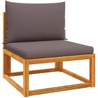 vidaXL Ensemble canapé de jardin 5 pièces avec coussins bois acacia & corde