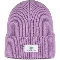 Buff Knitted Beanie Violet