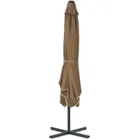 vidaXL Parasol avec mât en acier 250x250 cm Taupe