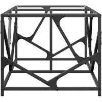 vidaXL Table basse avec plateau en verre transparent 98,5x50x41 cm Acier