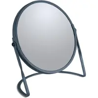 Spirella miroir de maquillage miroir cosmétique salle de bain "Akira" grossissement 5x - mat pétrole