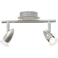 vidaXL Spot de plafond avec projecteurs, nickel, 27 x 10 x 12 cm, métal