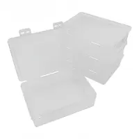 Merkloos Lot de 4 boîtes de rangement empilables avec couvercle, transparentes