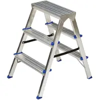 Ek Bielefeld Kinderland/Spielwaren Échelle double à 2 montants, 5 échelons par montant, couleur argent