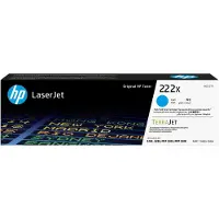 HP Cartouche de toner LaserJet 222X cyan d'origine à haut rendement, 2 500 pages, cyan, 1 pièce