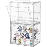 Merkloos Ensemble de 2 boîtes de présentation en acrylique transparent, avec 3 niveaux