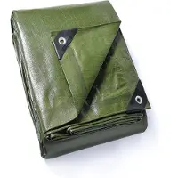 Merkloos Bâche étanche avec œillets - 3 x 3 mètres - Couverture de protection verte - Résistante aux UV