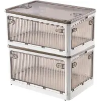 Merkloos Omgoods - Coffret de rangement empilable avec roulettes - 28 litres