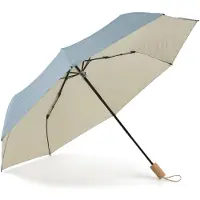 Merkloos Omgoods - Parasol anti-UV avec manche en bois et design moderne