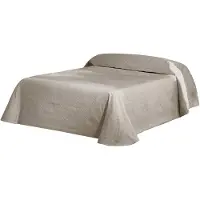 Merkloos Couverture réversible en polyester-coton, couleur beige, 235 cm