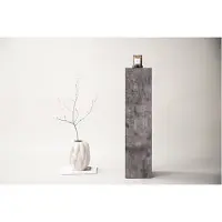 Ebuy24 Ramsvik table basse , piédestal, table d'appoint gris.
