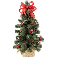 Creative Home Mini Sapin de Noël Artificiel Rouge 40 cm - Décoration Noël