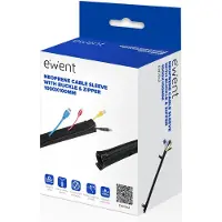 Ewent Organisateur de Câbles EW1562 avec Fermeture 1000x100mm Noir