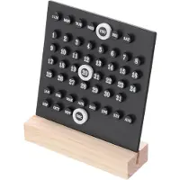 Merkloos Elzusha - Calendrier perpétuel en bois - Calendrier acrylique de bureau, idéal pour la décoration