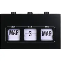 Merkloos Calendrier à bascule en bois et PVC