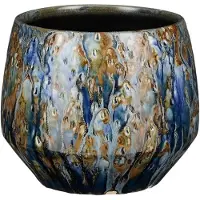 Usorteret Flowerpot Harris 1138242, ceramics, Ø 16.5 cm, blue (16.50 x 14 cm)