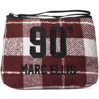 Marc Ellis Sac à main , motif ruche, couleur rubis, fermeture éclair, polyester, 14x21 cm