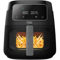 Beko Friteuse multifonction à air chaud - - FRL3374B - 1900 W - 7,6 L pour 2 kg de frites - Ecran LCD tactile - Noir