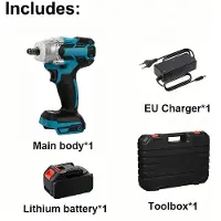 StarTech.com Clé à chocs sans fil - Modèle 196H - Moteur sans balais - 21 V - 350 Nm - 3300 tr/min - 480 W - Livré avec 1 batterie