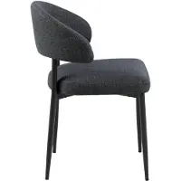 Molecule Edina chaise de salle à manger tissu gris.