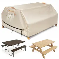 Merkloos Omgoods - Housse de protection imperméable pour table de pique-nique, avec ventilation