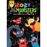 Merkloos Calendrier mural format A3 pour enfants, année 2027, avec des illustrations de monstres