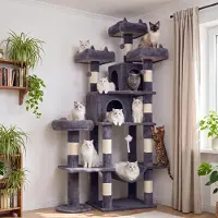 Merkloos Grand arbre à chat de 181 cm, avec plusieurs niveaux