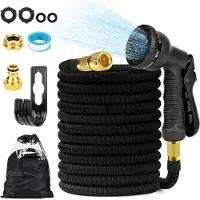 Merkloos Omgoods - Tuyau d'arrosage extensible de 30 mètres avec pistolet de pulvérisation et sac de rangement