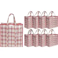 Merkloos Ensemble de 9 sacs de rangement étanches de 75 litres avec fermeture éclair, de couleur rouge