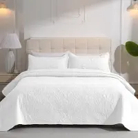 Merkloos Omgoods - Couverture et plaid de luxe, 240 x 260 cm, couleur blanche