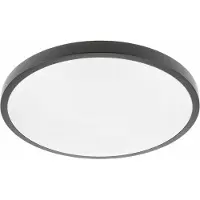 GTV Plafonnier rond noir ATOL LED, 32W, 2560lm, 3000K, 400mm, 240V, IP54, , LD-ATOL32W-WW-10