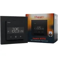 Heatit Thermostat WiFi6 noir mat pour chauffage électrique/à eau