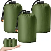 OEM Kit de survie étanche - 3 pièces - Reflétant la chaleur - Vert - Pour les activités de plein air