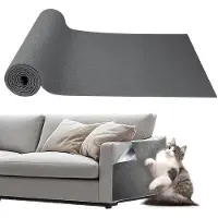 Famanu Tapis anti-griffures, 40 x 250 cm, gris foncé, protection murale à poser soi-même contre les griffures, pour griffoirs standard