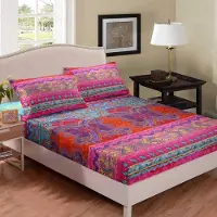 Merkloos Ensemble de couette bohème, taille super king, 3 pièces