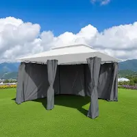Merkloos Solidchoice - Ensemble de 2 panneaux latéraux imperméables pour pavillon - 400 cm et 300 cm