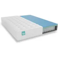 Merkloos Matelas à ressorts ensachés de 90 x 180 cm avec mousse à mémoire de forme (Viscogel) et garnissage en cachemire