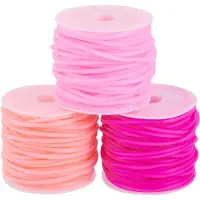 Markenlos Tuyau en caoutchouc rose de 30 mètres de long, de 2 mm de diamètre, avec un trou de 1 mm - idéal pour la création de bracelets et de colliers faits maison, pour la fabrication de bijoux artisanaux