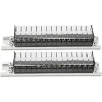 Markenlos T1515 - Bloc de connexion - Ignifuge - Double rangée - Revêtement en ébène et en fer