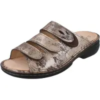 Finn Comfort , sandales d'intérieur pour hommes, modèle Kos, couleur or-marron, en cuir nubuck, taille 39