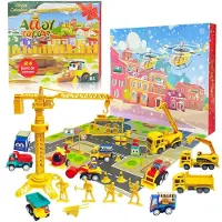 Sonstiges Calendrier de l'Avent sur le thème des véhicules de construction, ensemble de 24 voitures jouets pour enfants