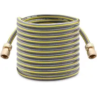 Merkloos Tuyau d'arrosage de 2 mètres, raccords en laiton de 1/2", PVC léger, idéal pour un arrosage facile