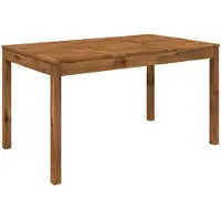 Syfax Table de jardin en bois massif d'acacia, dimensions : 141 x 80,5 x 75 cm