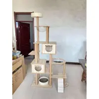 Merkloos Arbre à chat spacieux avec 4 capsules et un design multifonctionnel