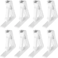 Merkloos 8 supports de table, 5,3 x 5,3 cm, résistants au vent, en plastique, pour camping