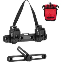 Merkloos Sacoche de vélo Buckle, 20 cm, réglable, en nylon robuste, montage facile sur porte-bagages