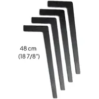 ETTE TETE Pieds de table Tulla, noir, longs